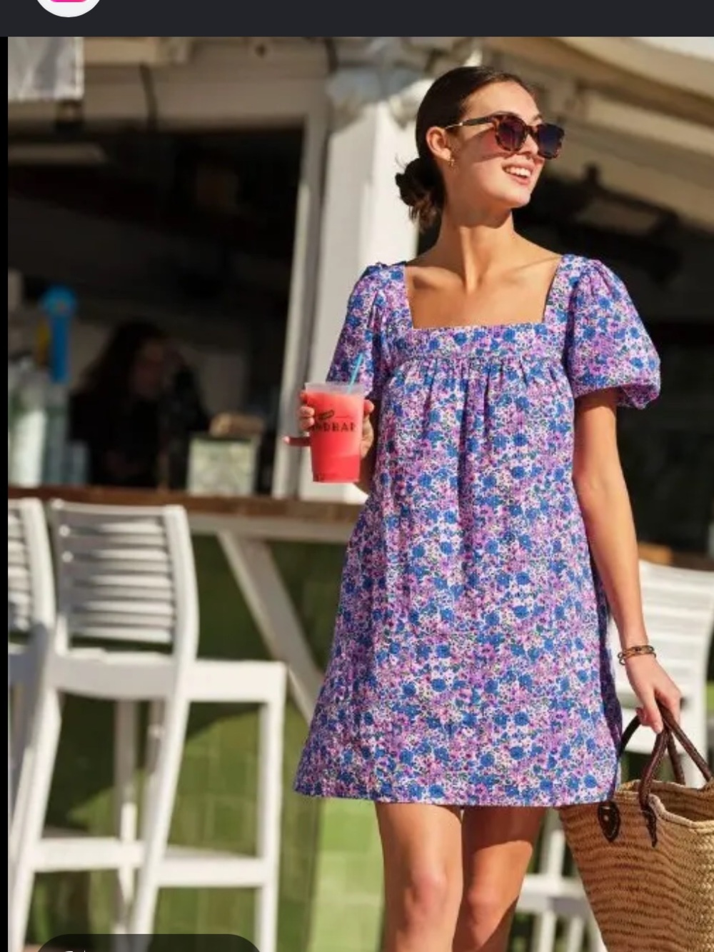 Vineyard Vines Pink, Blue & Purple Floral Mini Dress